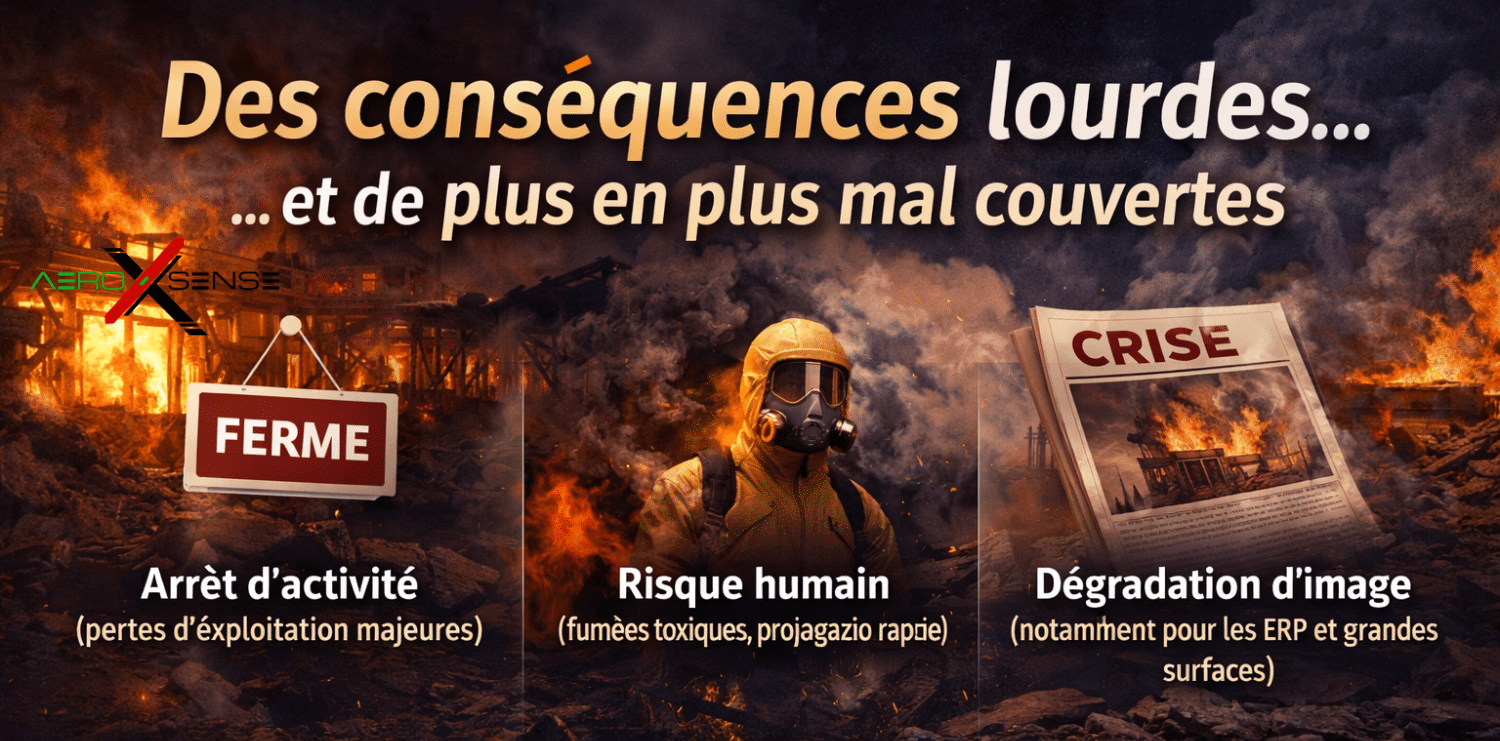 Conséquences d'un incendie de tableau électrique