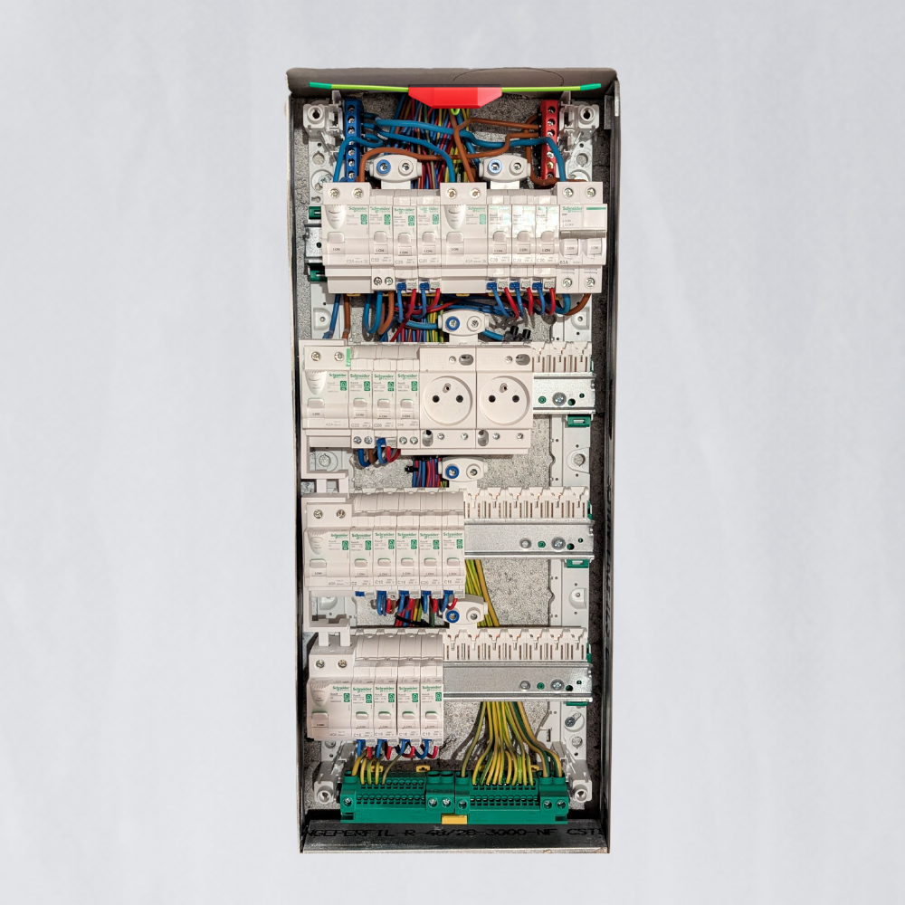 Schéma d’installation AeroXSense dans un tableau électrique